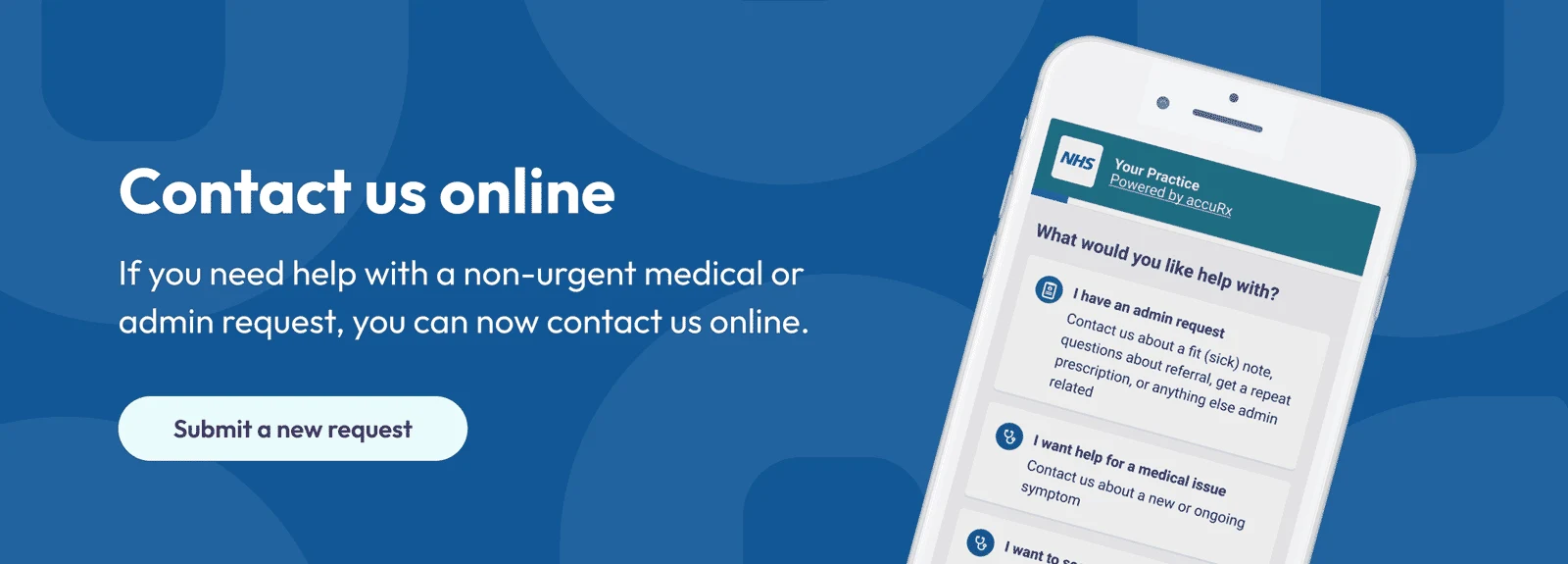 Contact us online with AccuRx
